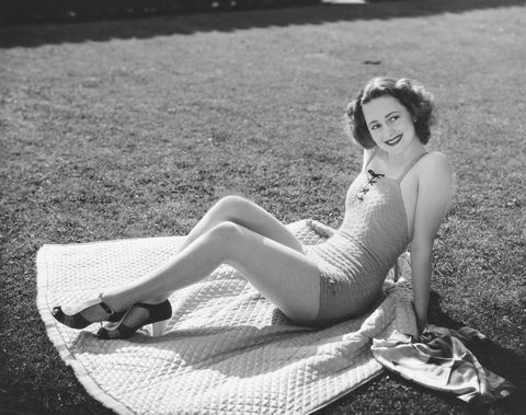 old hollywood before they were famous actress olivia de havilland in swimsuit