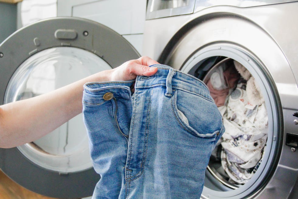 washing jeans
