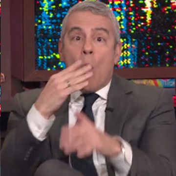 side by side photo of andy cohen on watch what happens live