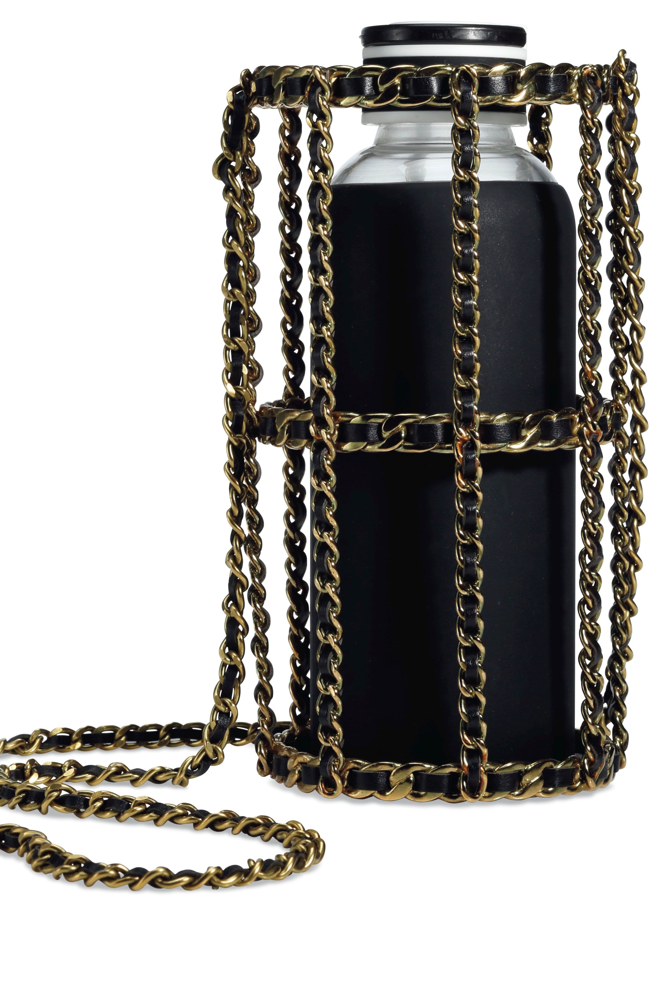 Chanel Black Quilted Lambskin CC Water Bottle Gold Hardware, 2020 Available  For Immediate Sale At Sotheby's
