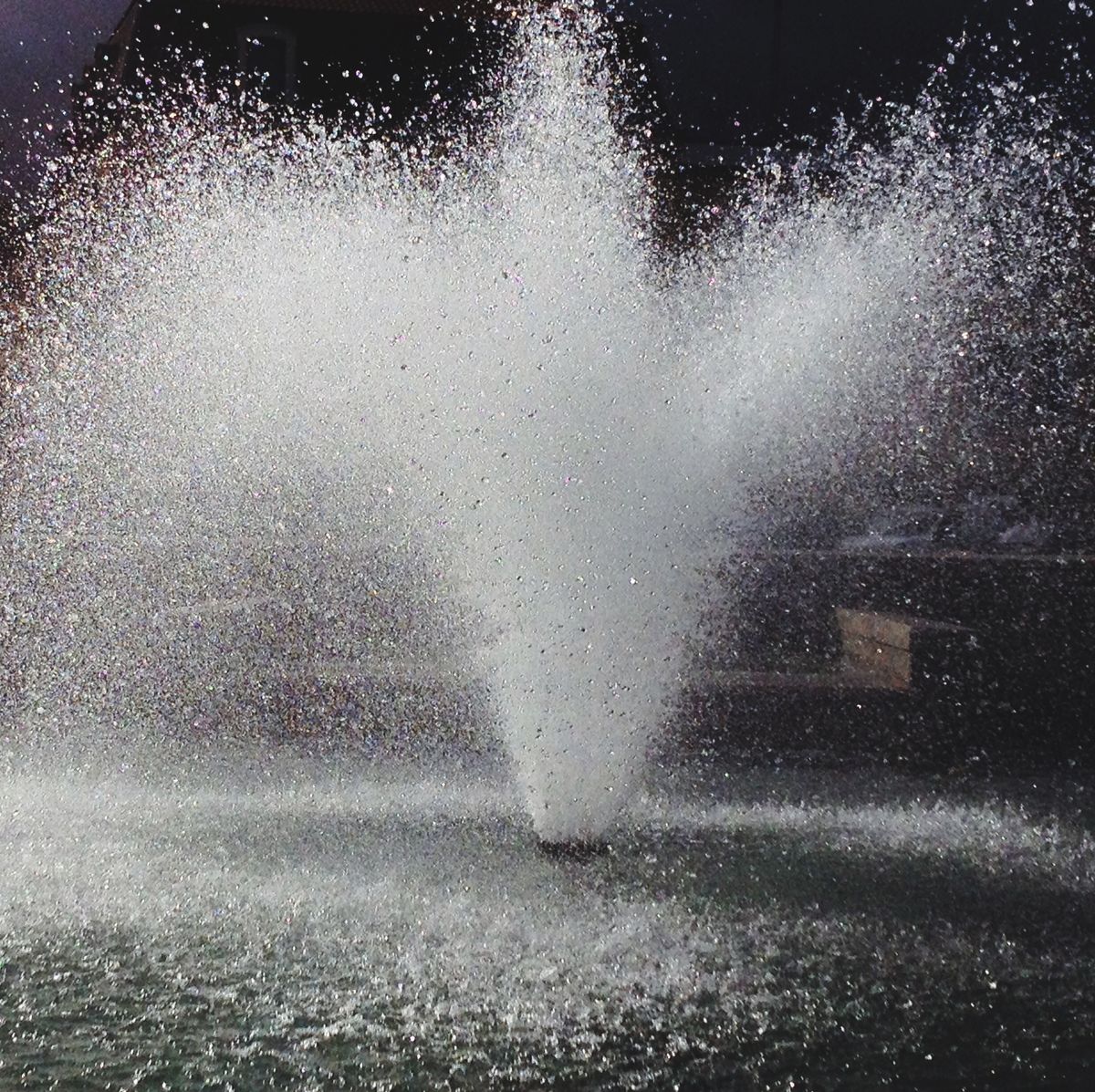 Water Spraying From Fountain