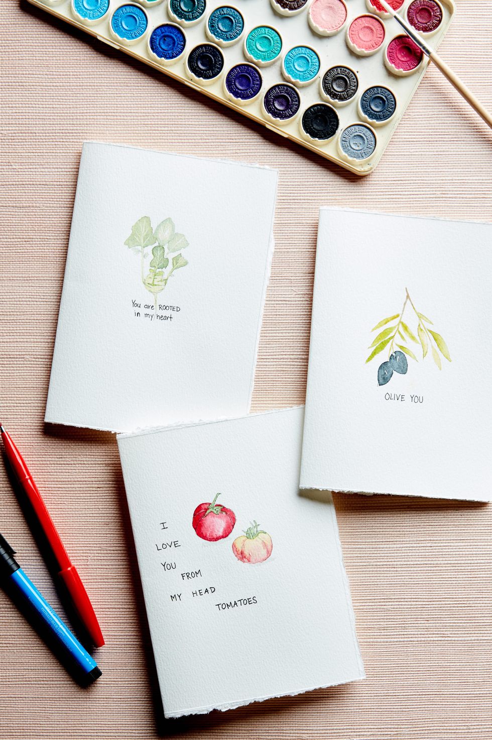watercolor valentines cards
