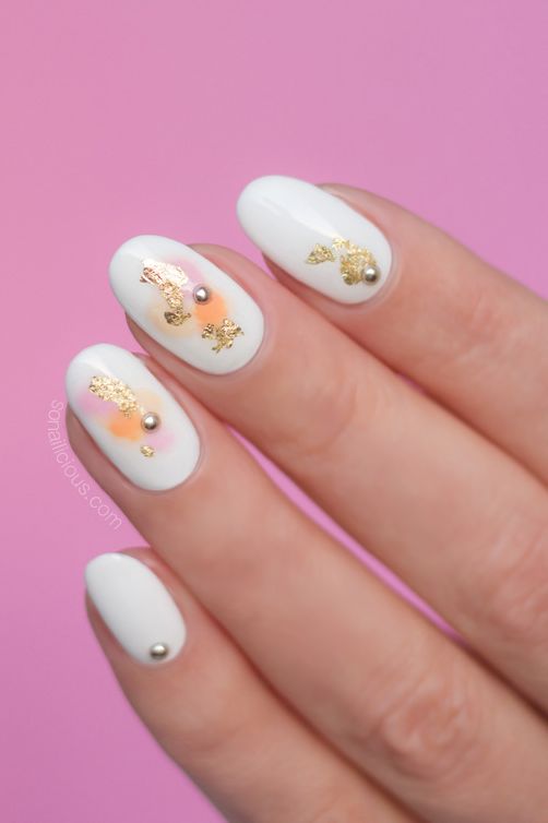 Best White Nail Designs - Watercolor White Nails
