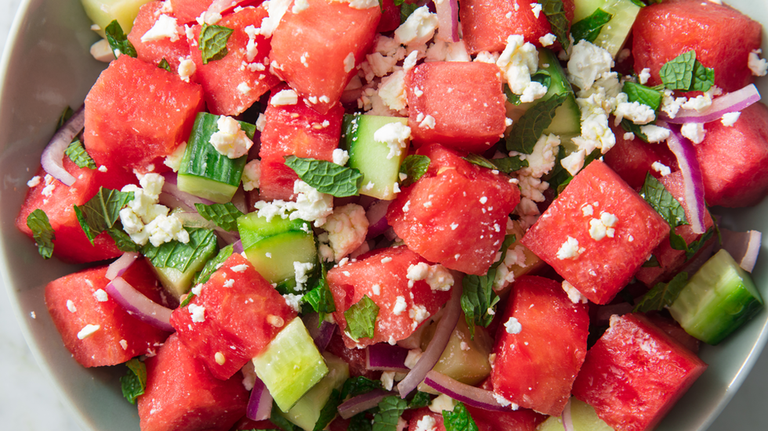 Watermelon Salad with Feta and Mint Recipe