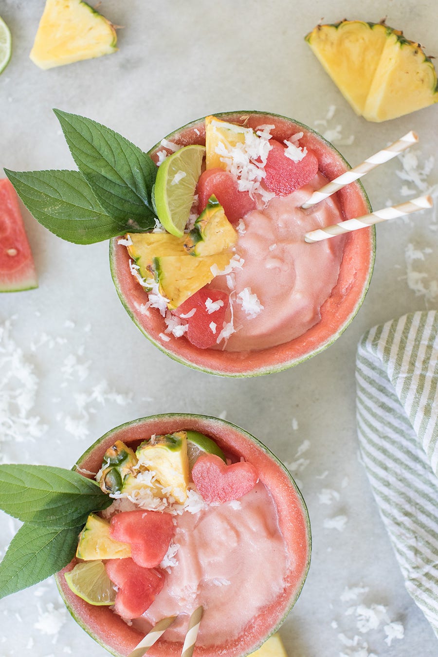 Watermelon Pina Coladas - Memorial Day Drinks