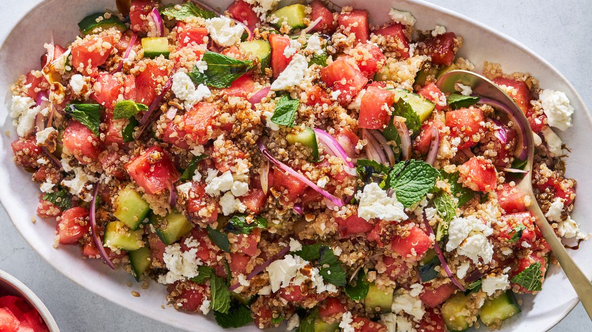 preview for Watermelon Quinoa Salad Is So Refreshing