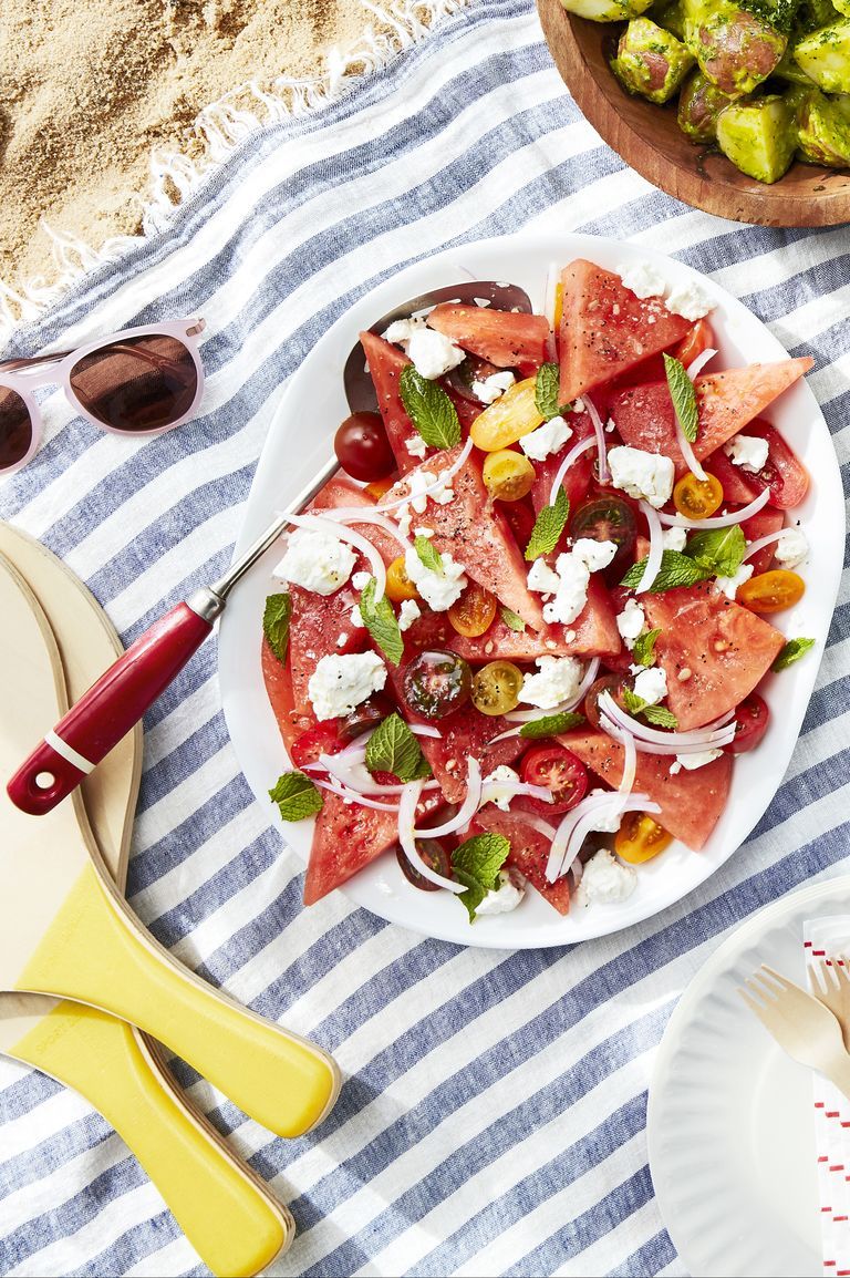 watermelon tomato salad with feta