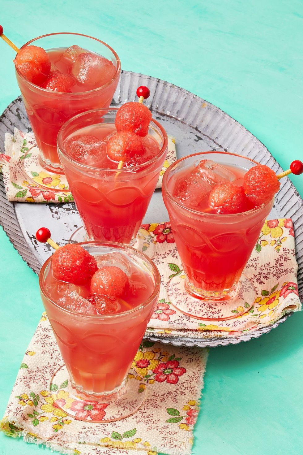 watermelon cocktail wine coolers with watermelon balls