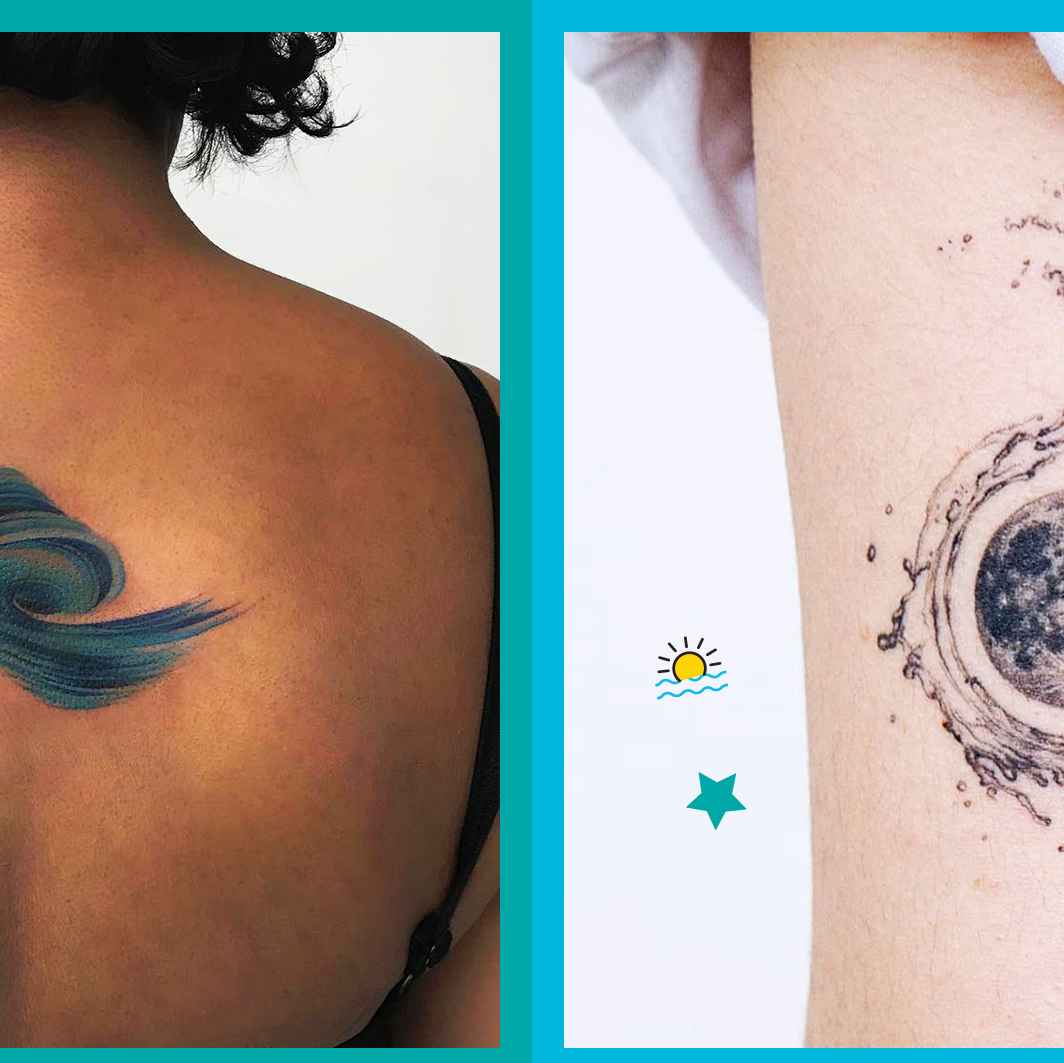 ocean tattoos on back