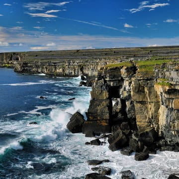 waves and cliffsaran islands