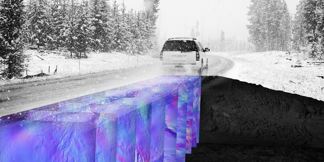 Snow, Freezing, Winter, Purple, Vehicle, Water, Car, Ice, Tree, Luxury vehicle, 