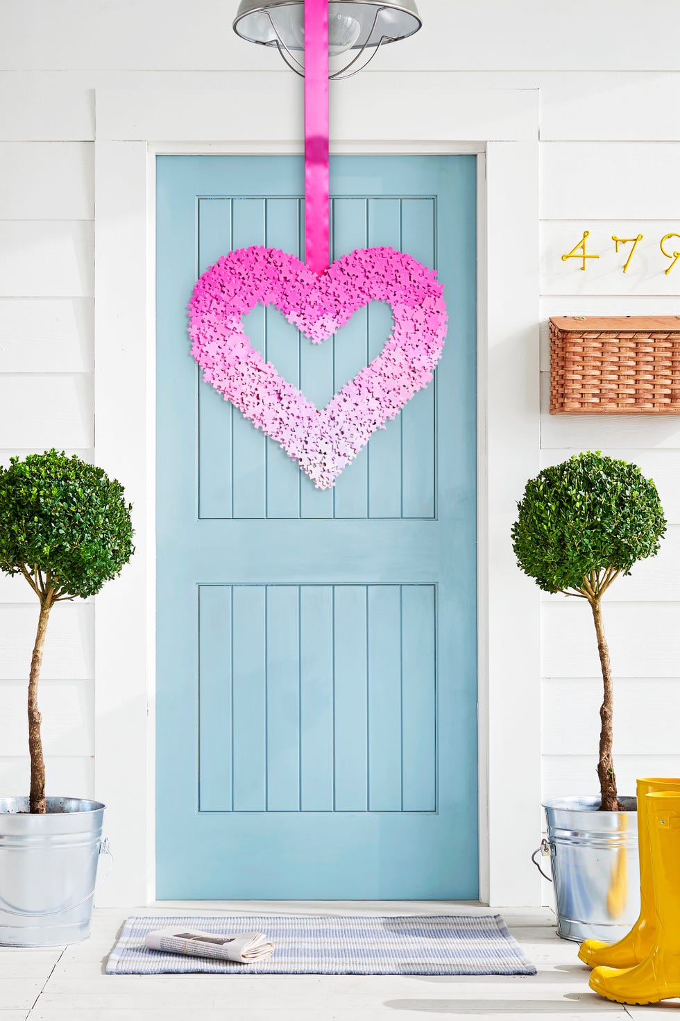 Shades of Pink Heart Wreath