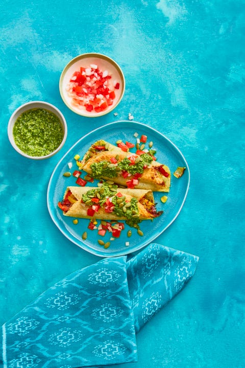 vegan thanksgiving recipes - Enchiladas with Pumpkin Seed Salsa vegan thanksgiving recipes enchiladas with pumpkin seed salsa
