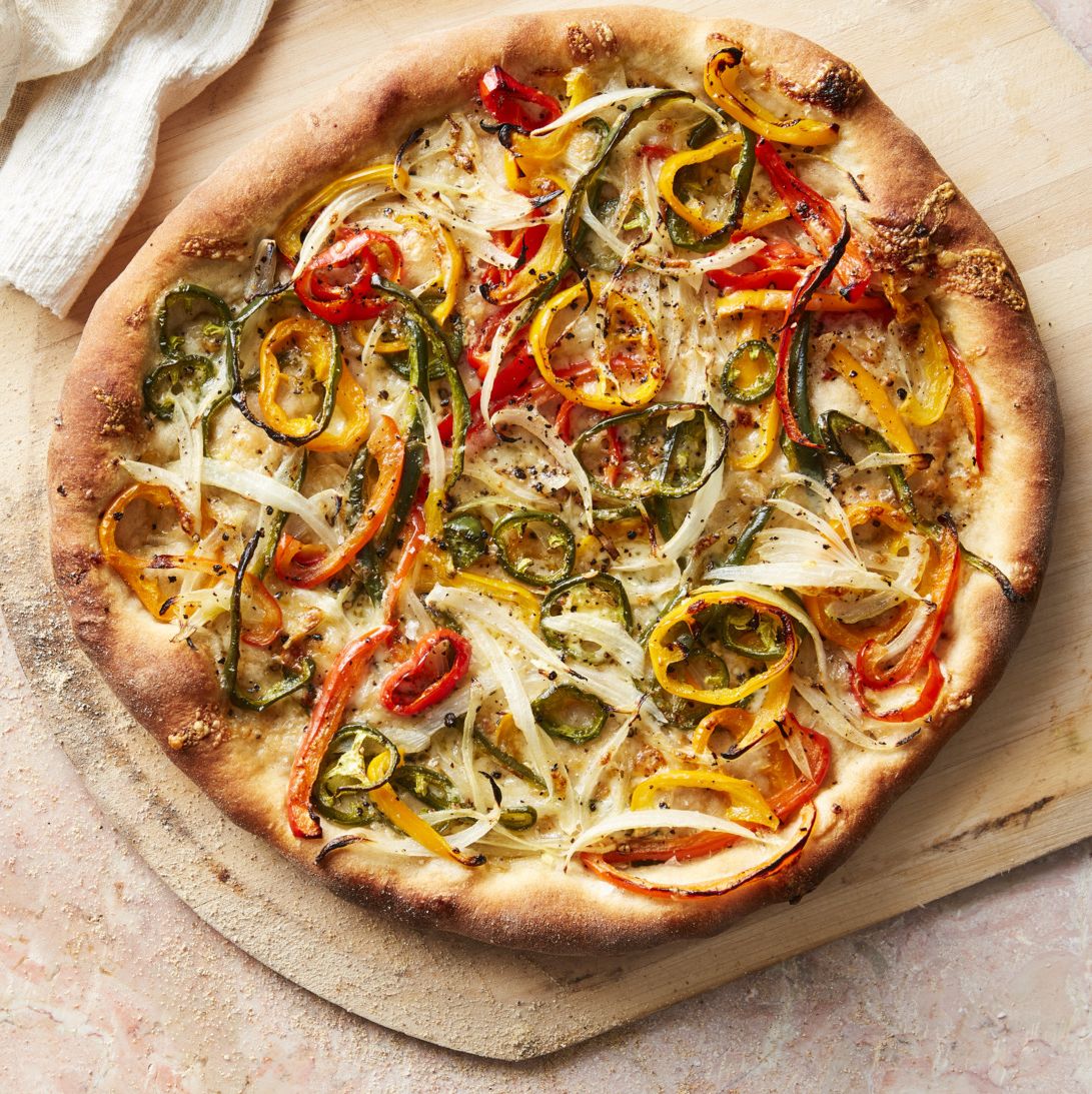hot pepper and onion pizza