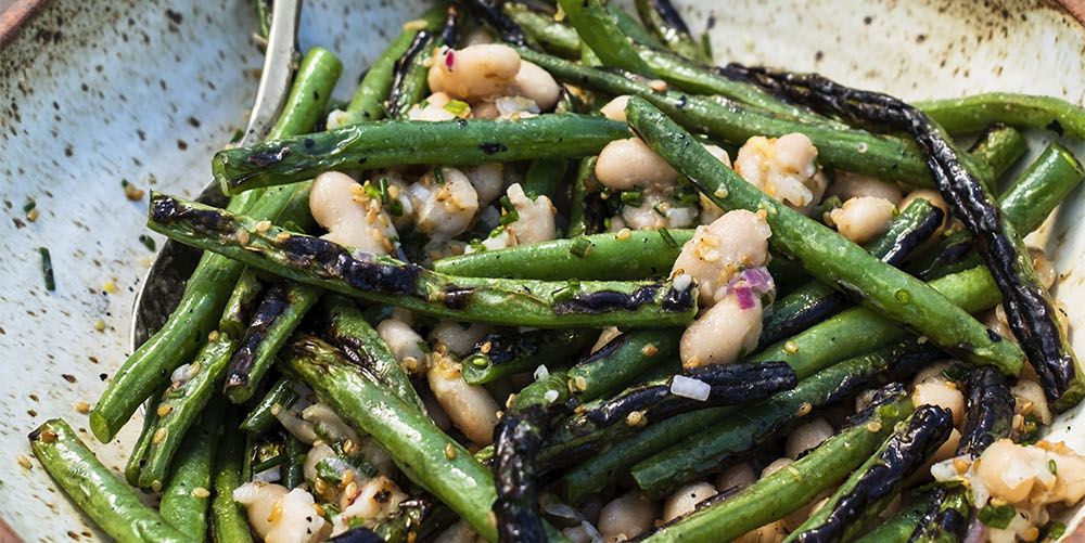 Grilled Green Bean Salad