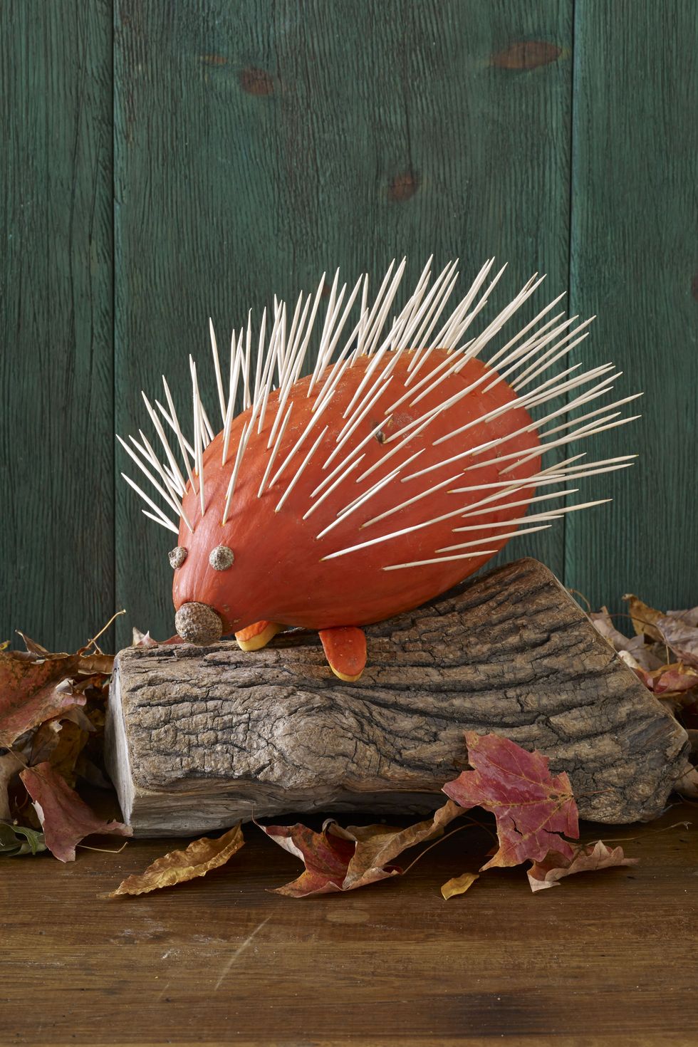 pumpkin decorating ideas toothpick hedgehog pumpkin