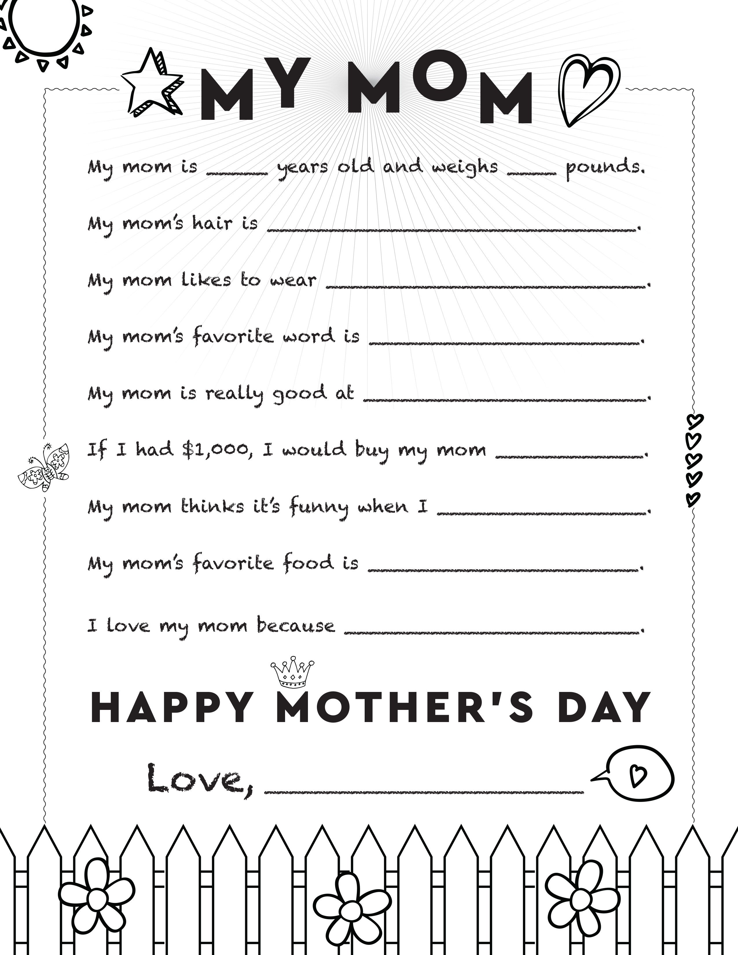 10 Reasons I Love My Mom printable  I love my dad, I love mom, Mom  printable