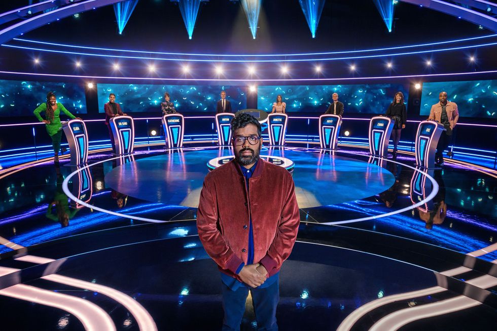 warning embargoed for publication until 000001 on 04122021   programme name the weakest link   tx na   episode the weakest link strictly come dancing special no 1   picture shows the weakest link   strictly come dancing special  centre the weakest link host romesh ranganathan clara amfo, dr ranj singh, catherine tyldesley, anton du beke, janette manrara, hrvy, emma barton, ore oduba, romesh ranganathan   c bbc   photographer alan peebles
