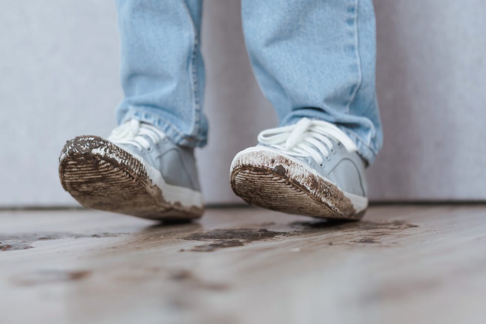 wearing shoes indoors