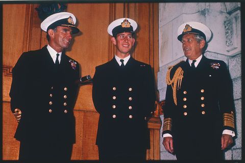 Prince Charles with Captain and Admiral