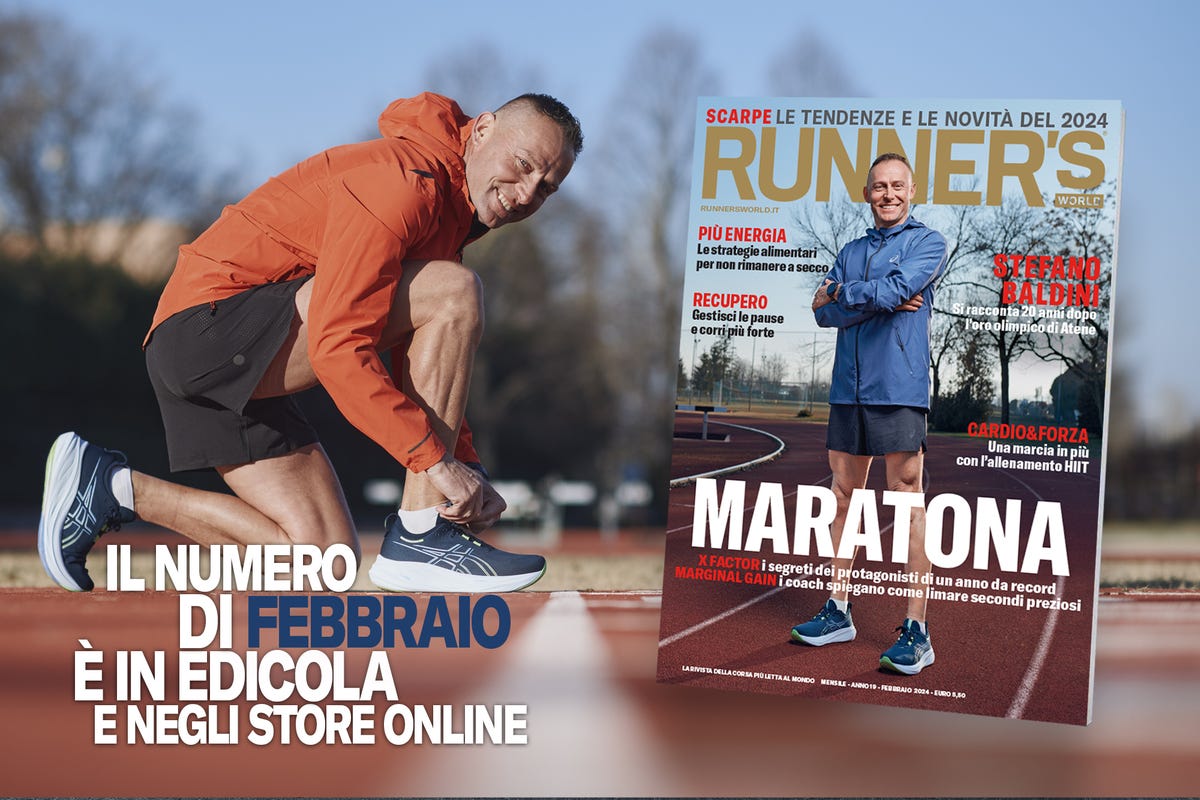 preview for Runner's World di febbraio è in edicola con Stefano Baldini