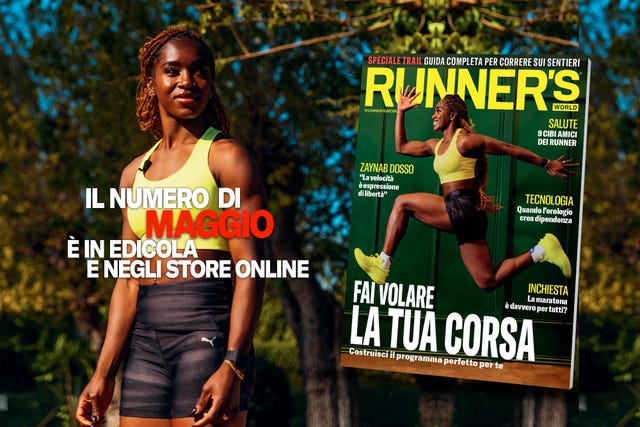 magazine di maggio, runner's world, zaynab dosso in copertina