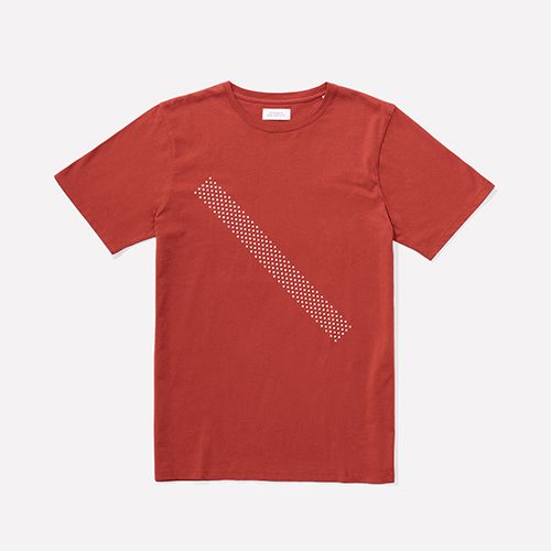 T-shirt, Clothing, Red, Orange, Sleeve, Product, Active shirt, Maroon, Top, Font, 