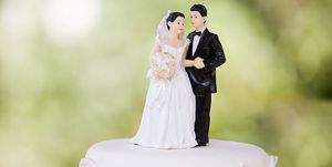 Wedding cake topper figurines