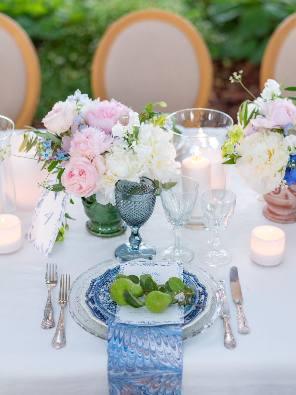 Green, Blue, Centrepiece, Table, Tablecloth, Lavender, Aqua, Pink, Flower, Purple, 
