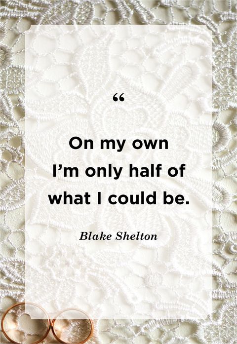 blake shelton wedding quote