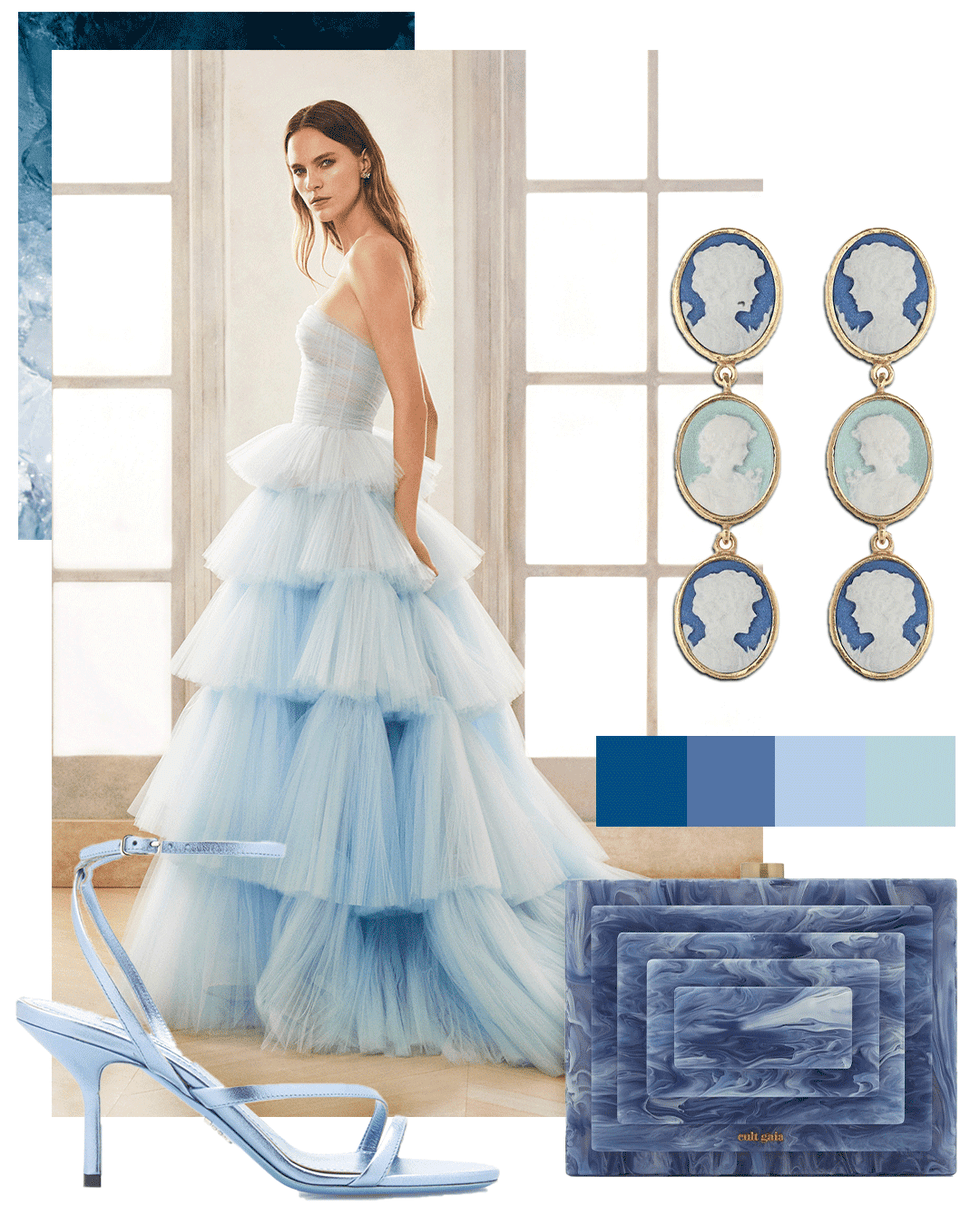 blue wedding color palette