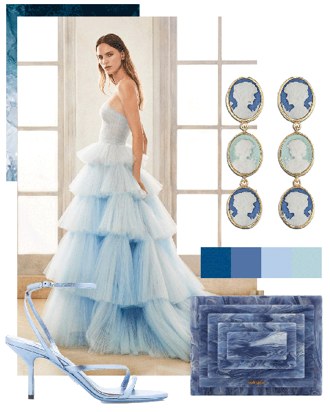 blue wedding color palette