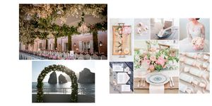 Photograph, Pink, Arch, Architecture, Flower, Floral design, Room, Plant, Photography, Stock photography, 