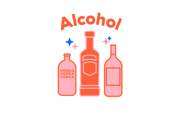 Bottle, Liqueur, Drink, Orange, Water, Line, Logo, Wine bottle, Brand, Distilled beverage, 