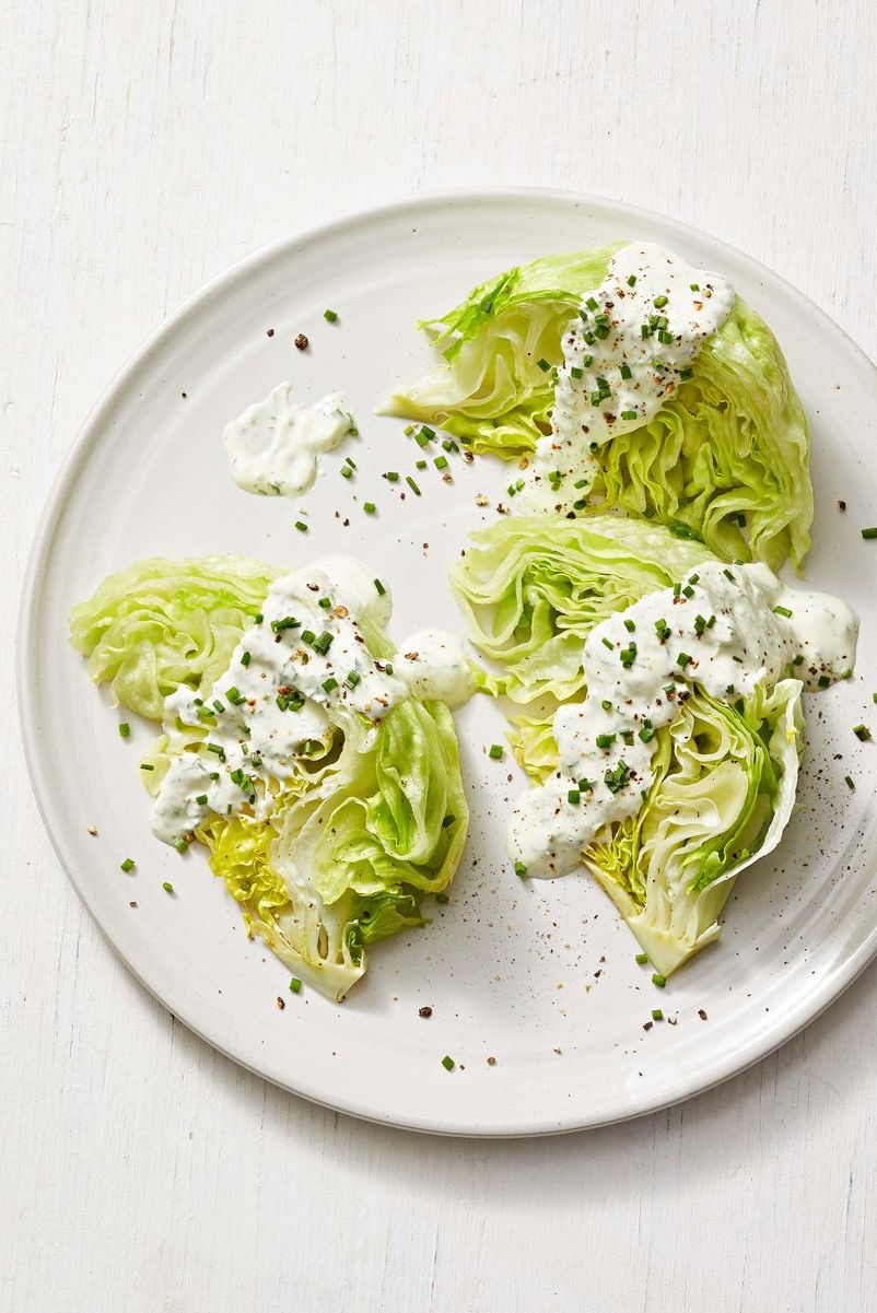 wedge salad with creamy herb dressing