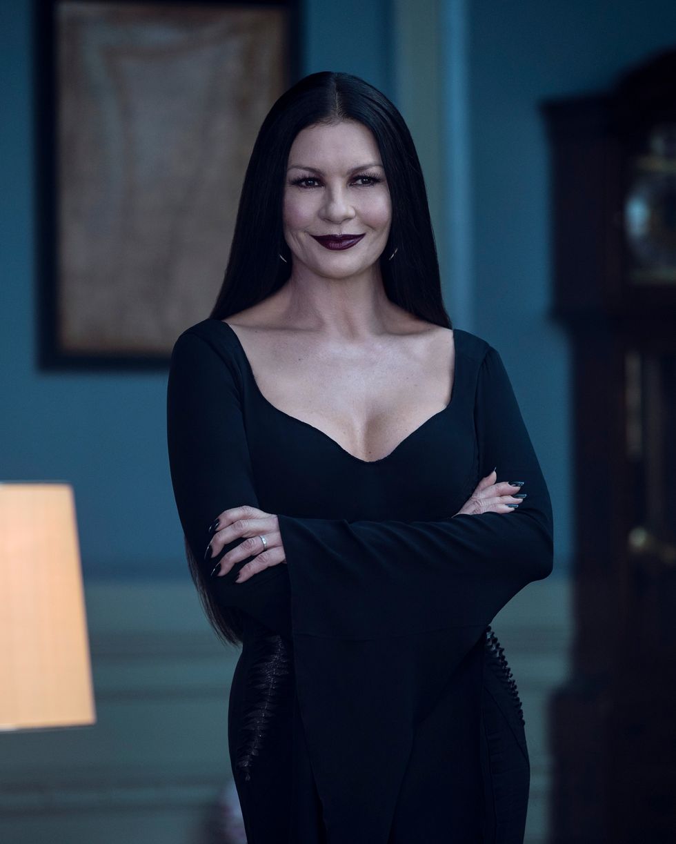 Catherine Zeta-Jones lipstick as Morticia Addams in Wednesday