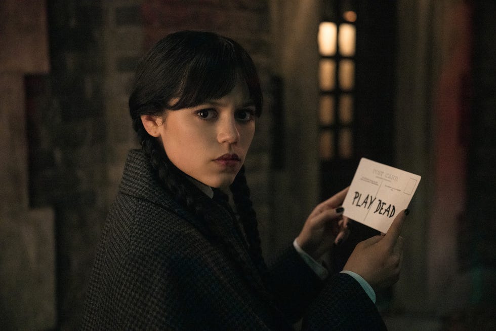 Środa. Jenna Ortega jako Wednesday Addams w 202. odcinku serialu Wednesday. Autor: Helen Sloan/Netflix © 2025