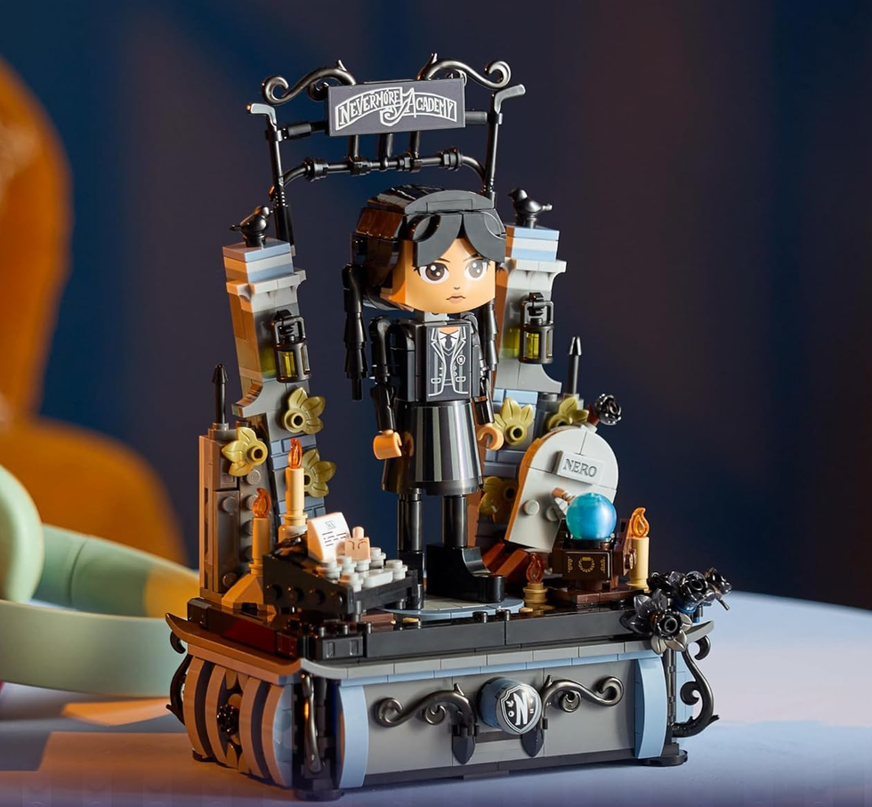 wednesday addams poseable lego set
