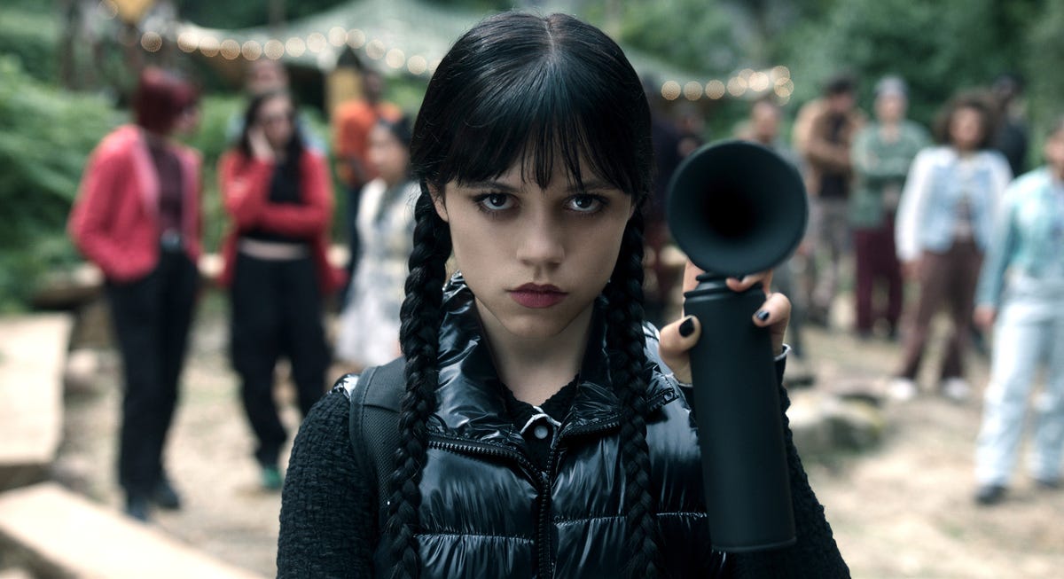 mercoledì. Jenna Ortega nel ruolo di mercoledì Addams nell'episodio 203 di mercoledì. cr. per gentile concessione di Netflix © 2025