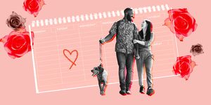 Red, Pink, Valentine's day, Canidae, Illustration, Art, Graphic design, Coquelicot, Companion dog, Non-Sporting Group, 