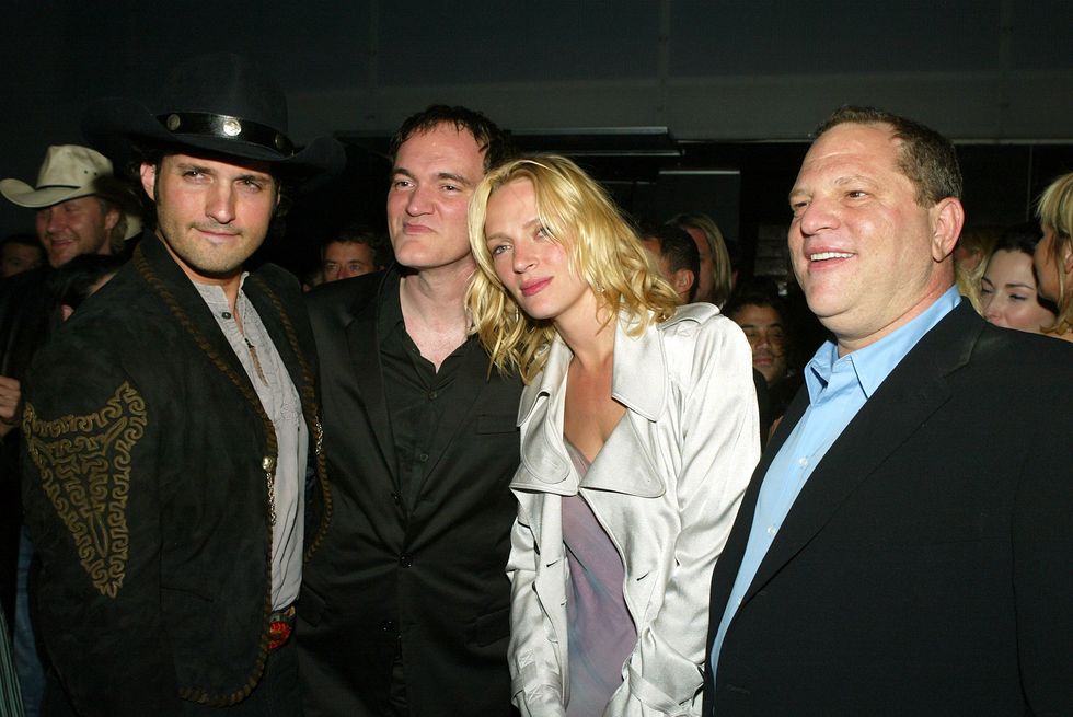 Robert Rodriguez, Quentin Tarantino, Uma Thurman, Harvey Weinstein