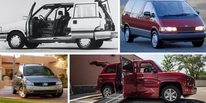 weirdest minivans collage