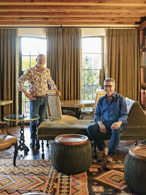 owners jeffry weisman and andrew fisher renovated the main residence that was a former tannery and furnished it with pieces largely of their own design