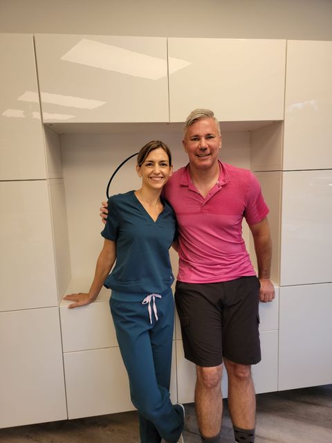 biohacker poses with doctor ahead of penis surgery