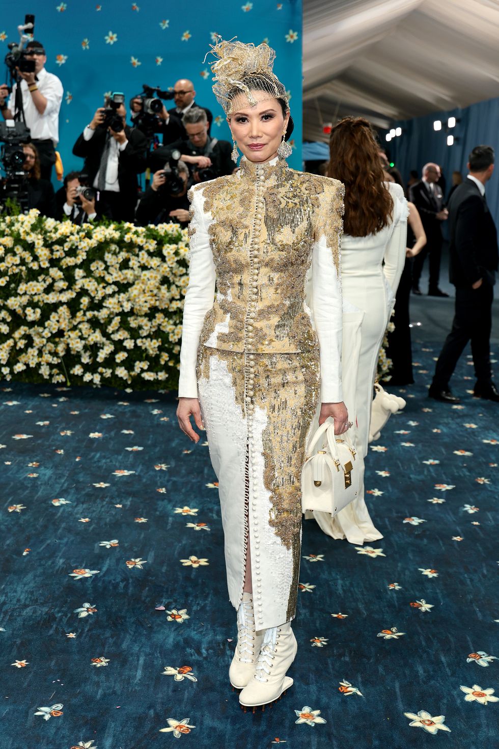 the 2025 met gala celebrating "superfine: tailoring black style" arrivals