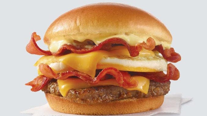 unique breakfast fast food item wendy's breakfast baconator
