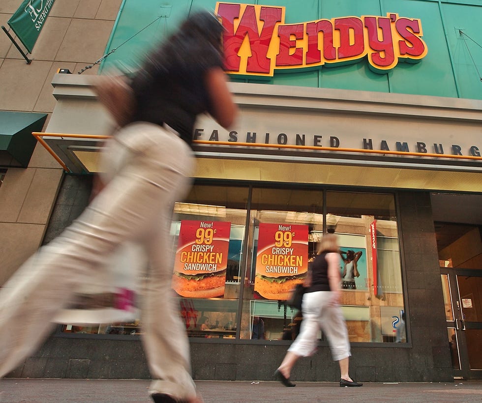 72606, boston wendy's washington st fast food restaurant downtown crossing, july 26, 2006 in boston 072606foodm05 staff photo by douglas mcfadd, saved in thursday