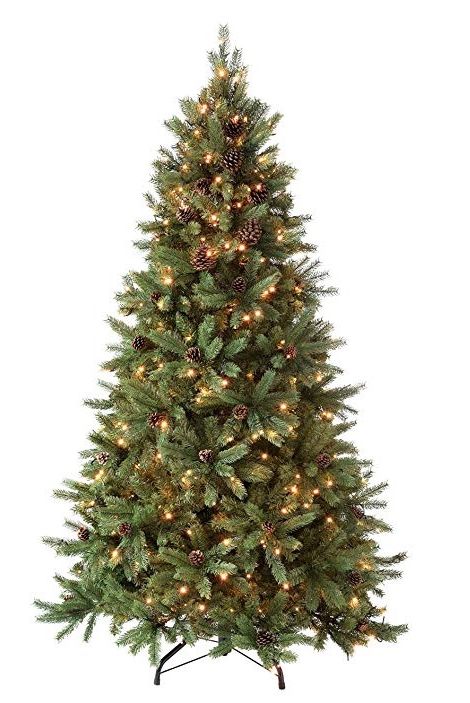 WeRChristmas Pre-Lit Crawford Pine Cone Multi-Function Christmas Tree - Amazon