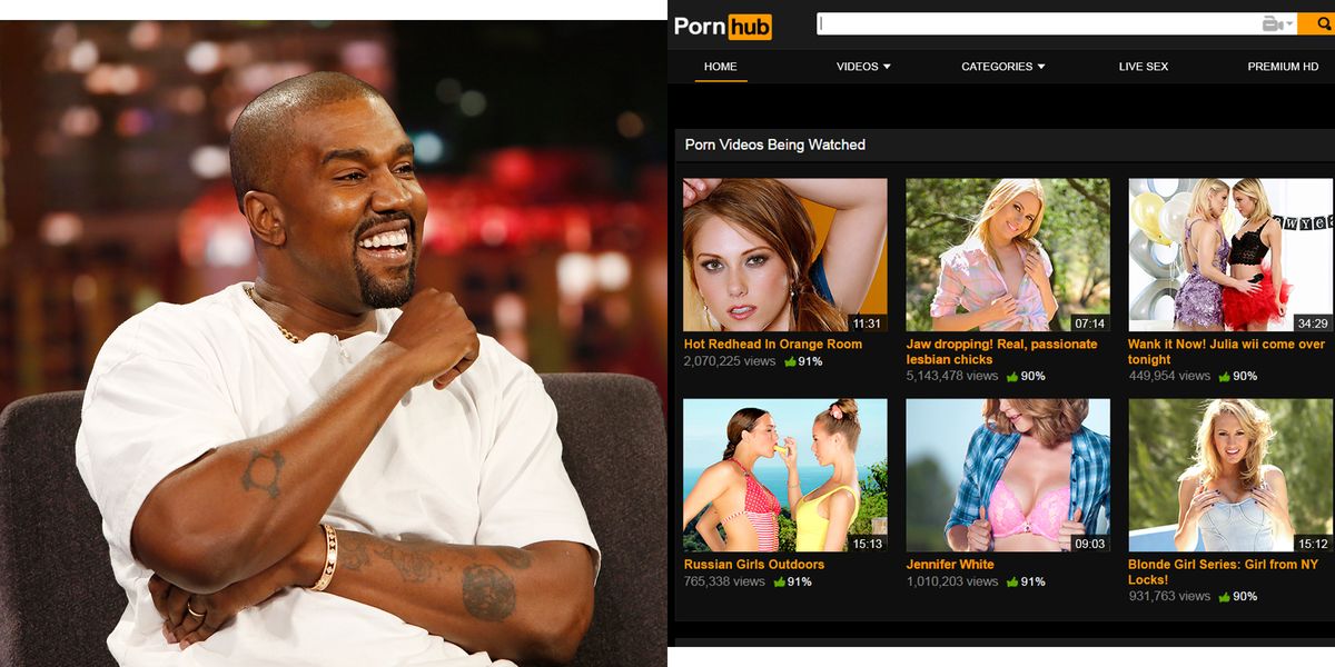 Watch Free Pornhub - Pornhub Rewards Kanye West with Free Lifetime Porn Membership After Jimmy  Kimmel Interview