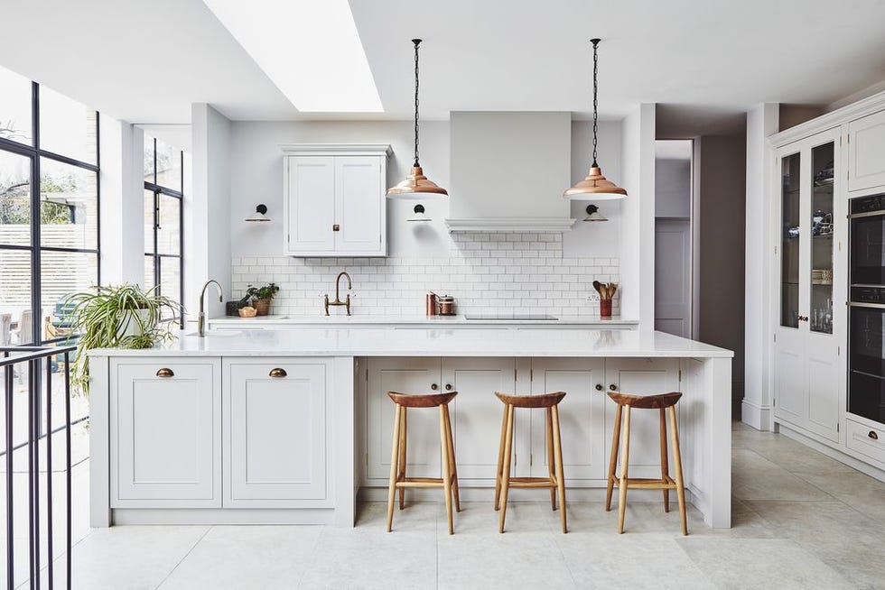 Furniture, Room, White, Interior design, Property, Kitchen, Cabinetry, Countertop, Ceiling, Building, 